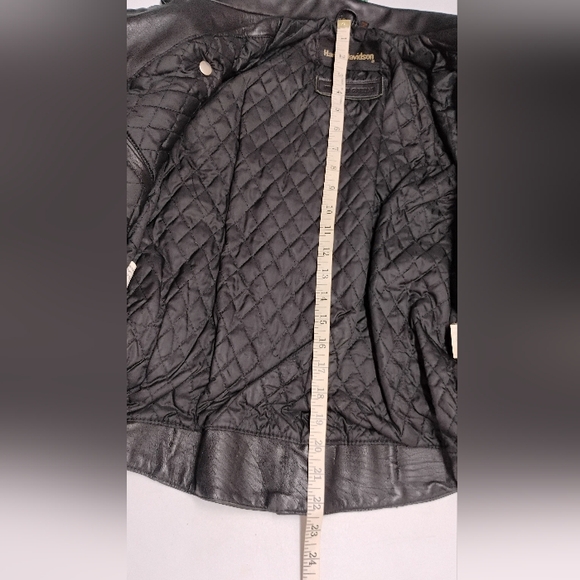 Vintage Harley-Davidson Women's Jacket Sz S/M Leather Biker Grunge - Picture 7 of 15